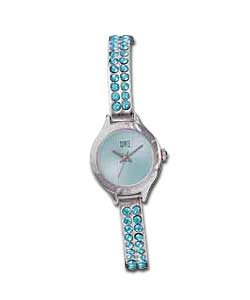 Carval Ladies Chrome Coloured Watch