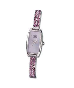 Carval Ladies Watch with Chrome Coloured Bracelet