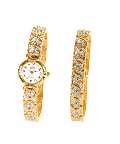 Cravel Ladies Flower detail Watch Set