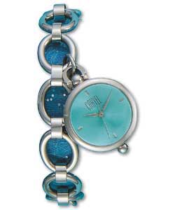 Carvel Ladies Chrome Colour Chain Bracelet Watch