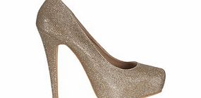 Carvela Kurt Geiger Kaci gold platform high heels