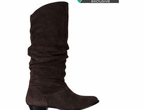 Parker brown suede slouch boots