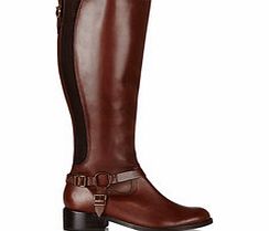 Petra tan leather riding boots