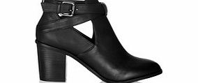 Carvela Kurt Geiger Tessa black leather buckle ankle boots