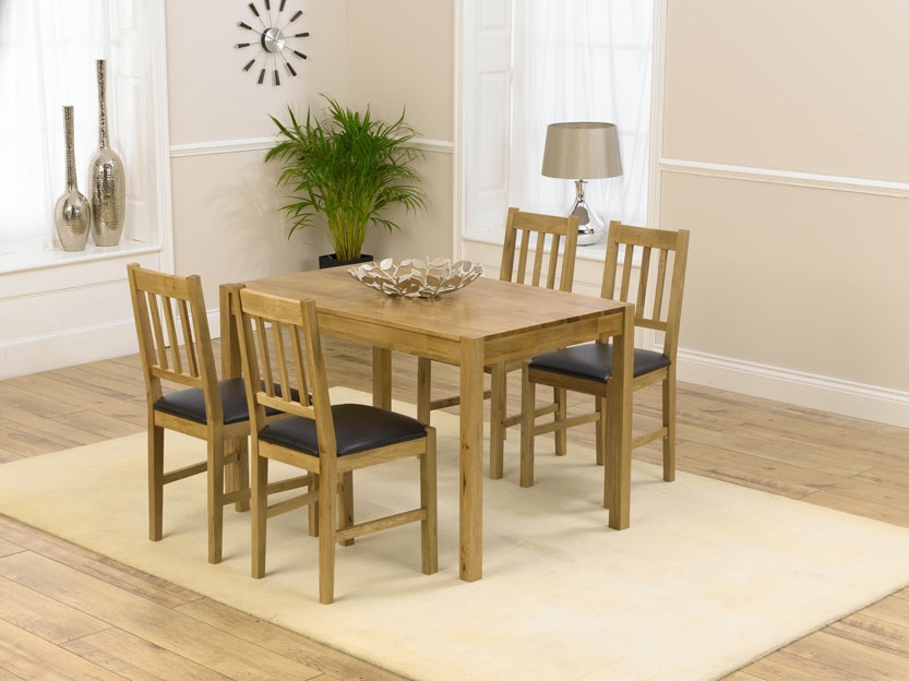 Oak Dining Table -118cm and 4 Casa Oak