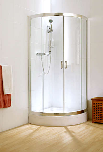 Glide Full-Arc Corner Shower Enclosure (1000x1000mm) with Tray