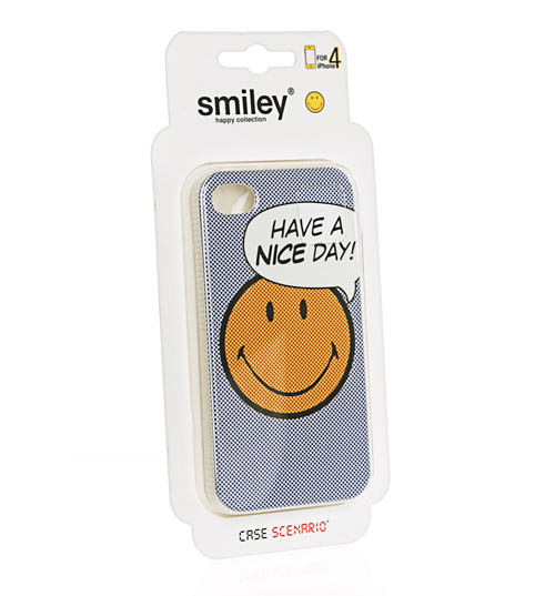 Case Scenario Retro Have A Nice Day Smiley iPhone 4 Case from