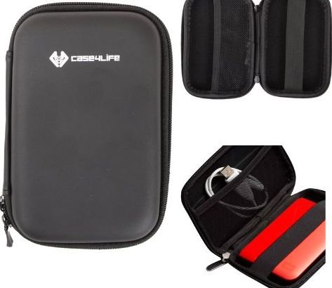 Black Shockproof Splashproof External Backup Portable 2.5`` Hard Drive Case for Samsung M3 USB 3.0 1TB 500GB + Samsung S2 - Lifetime Warranty