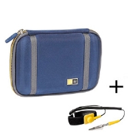 Compact Portable HDD Case Blue WITH