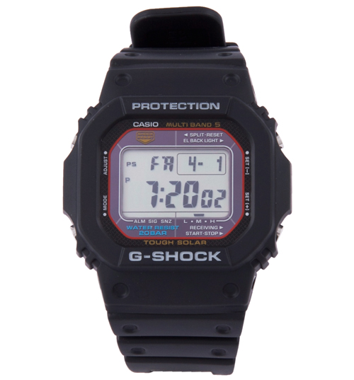 Black G-Shock Radio Controlled Protection Watch