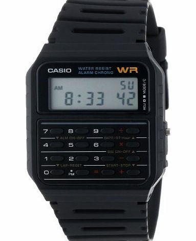 Casio CA53W-1 Black Dial Calculator Retro Watch - Black