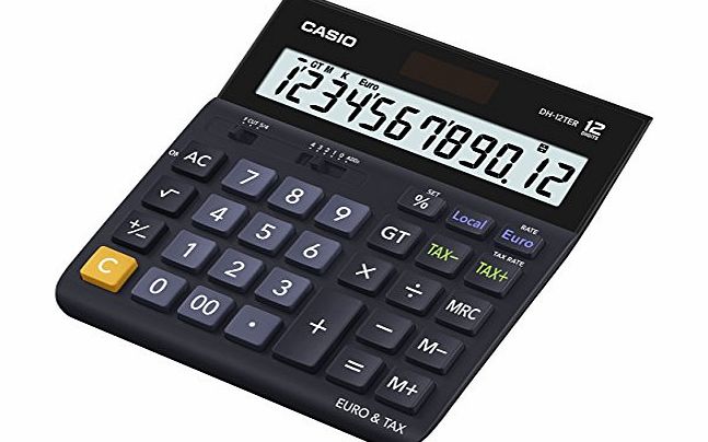 Casio DH-12TER 12 Digit Tax and Currency Desk Calculator