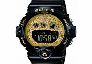 Casio Ladies Baby-G Gold Black Resin Digital Watch