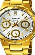 Casio Ladies Sheen Gold Plated Watch with