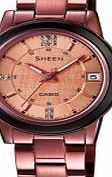 Casio Ladies Sheen Rose Gold Watch with