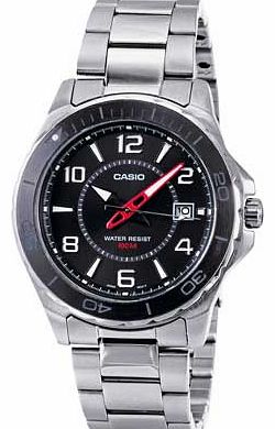 Casio Mens Black Classic Divers Style Watch