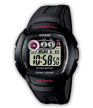 Casio Mens Casual Sports Watch Dual Time W 210