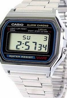 Casio Mens Classic Digital Retro Daily Alarm Micro Light Watch A158WA-1D Water Resistant