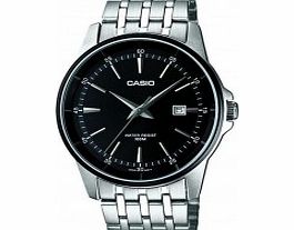 Casio Mens Collection Black Silver Watch