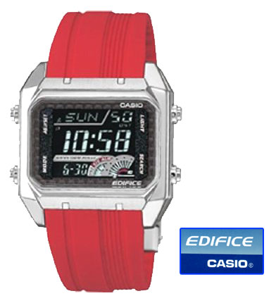 Mens Edifice Red Digital Watch EDF 1000 4VDF
