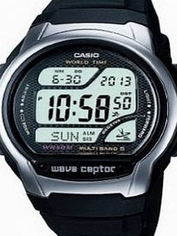 Casio Mens Quartz Watch with LCD Dial Digital Display and Black Resin Strap WV-58U-1AVES