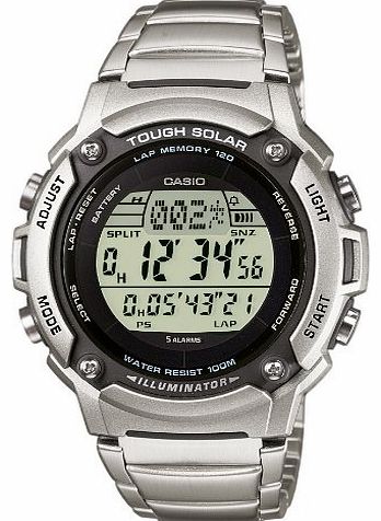 Mens Solar Powered Runners Bracelet Digital Watch W-S200HD-1AVEF