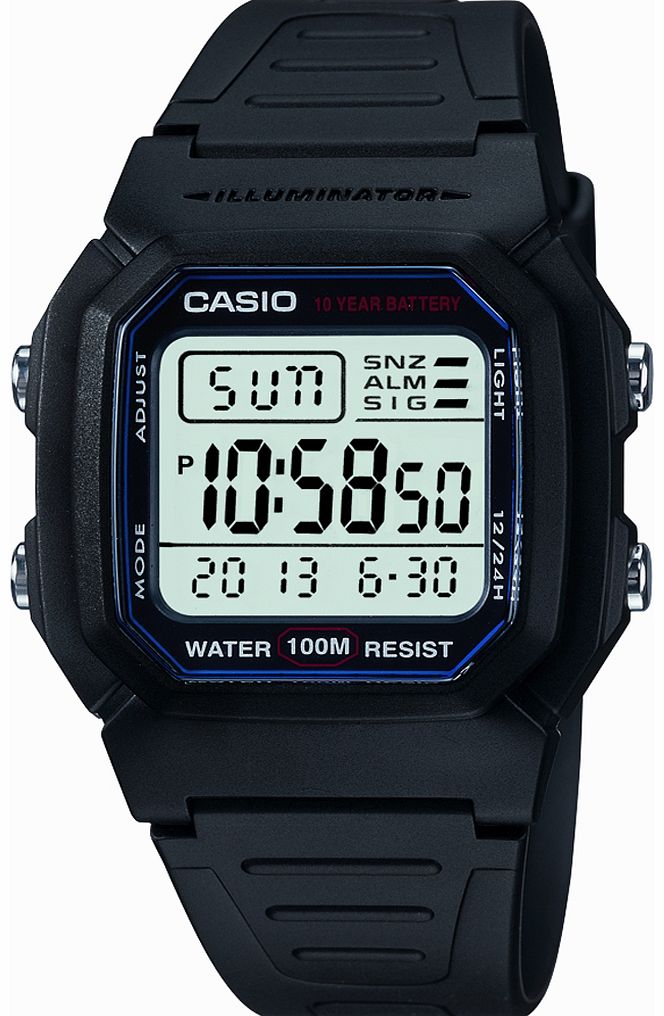 Casio Retro Black Illuminator Watch W-800H-1AVES from