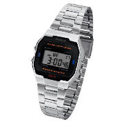 Silver Retro Digital Watch