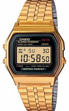 Unisex Gold LCD Bracelet Watch