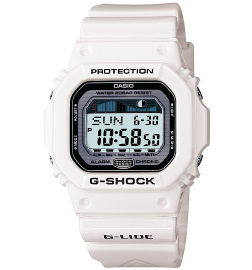 White G-Lide G-Shock Protection Watch from Casio