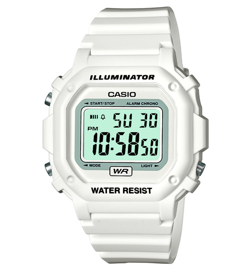 Casio White Retro Illuminator Watch from Casio