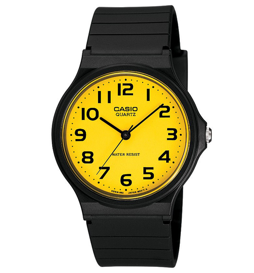 Casio Yellow Dial Black Strap Retro Watch from Casio