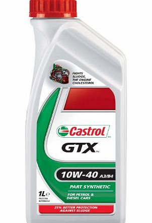 Castrol GTX 10W-40 1L Petrol/ Diesel Part Synthetic Engine Oil