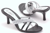 EyeCatchShoes - Womens Devine Diamante Sandals Black Size 3