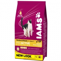Iams Senior and Mature Cat Food With Chicken 1.5Kg