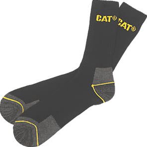 CAT, 1228[^]95535 Work Boot Socks 3 Pairs Black Size 6-11