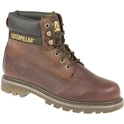 Caterpillar Male Colorado Leather Upper Textile Lining Boots in Dark Brown