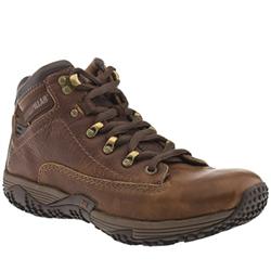 Male Corax Leather Upper Casual Boots in Brown