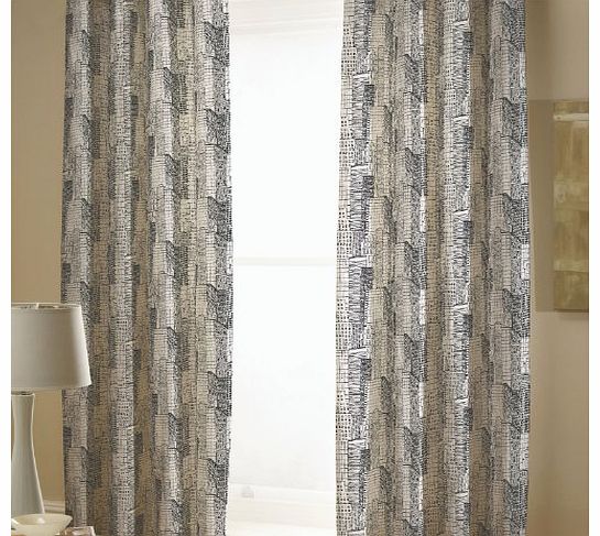 168 x 183cm Time Square Fully Lined Curtains, Multi-Colour
