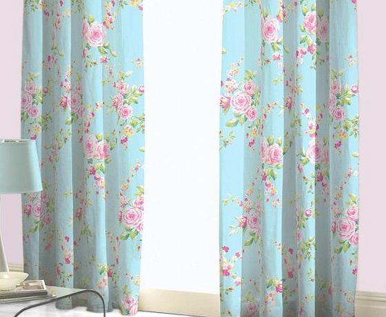 Catherine Lansfield Canterbury Curtains -165cm x 180cm - Multicoloured