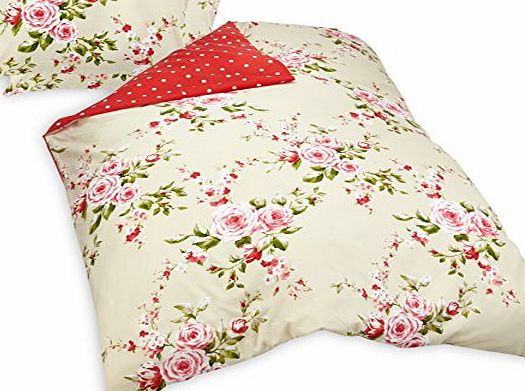 Catherine Lansfield Canterbury Red Duvet Cover Set - Double