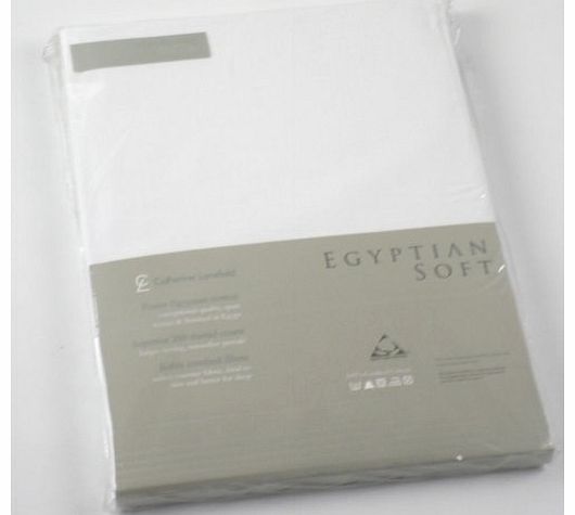 CL Home 200 Thread Count Cotton Egyptian Double Fitted Sheet, White