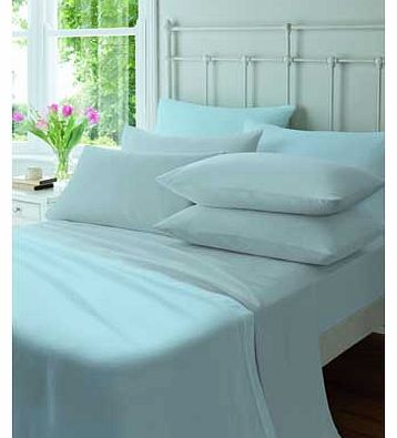 Catherine Lansfield Flannelette Blue Fitted Sheet - Double