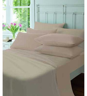 Flannelette Natural Fitted Sheet - Single