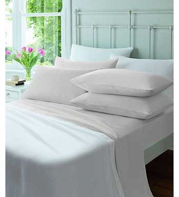 Catherine Lansfield Flannelette White Fitted Sheet - Double