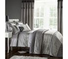 Catherine Lansfield Gatsby Duvet Cover - Silver BDB32054WDQSSILVER