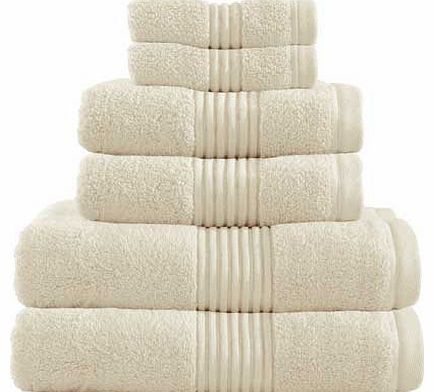 Zero Twist 6 Piece Towel Bale - Cream