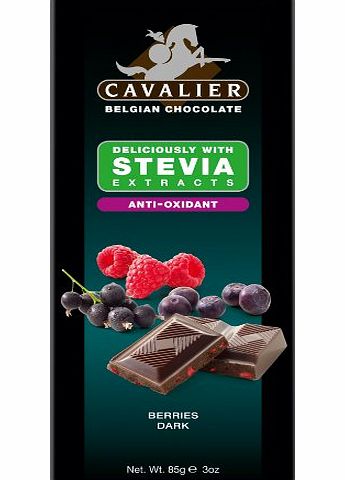 Cavalier Dark Berries Stevia No Sugar Added Free Cavalier Belgian Chocolates Bar 85g