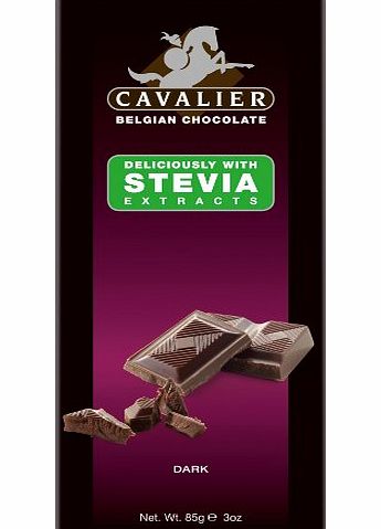 Cavalier Dark Stevia No Added Sugar Cavalier Belgian Chocolate Bar 85g