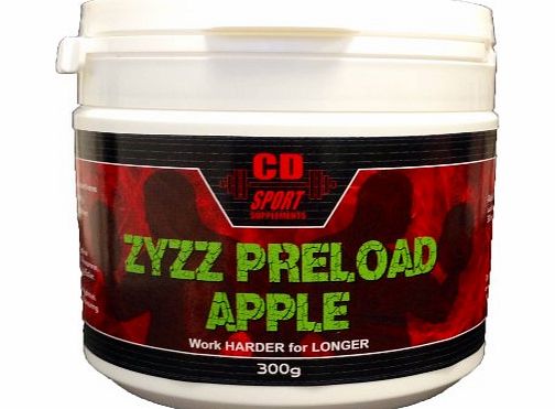 CD Sport Supplements Zyzz Preload 300g ? PRE Workout ? Apple Flavour. Increase energy amp; focus